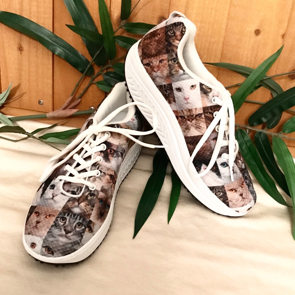 For U Design Rocker Walking Sneakers Cats